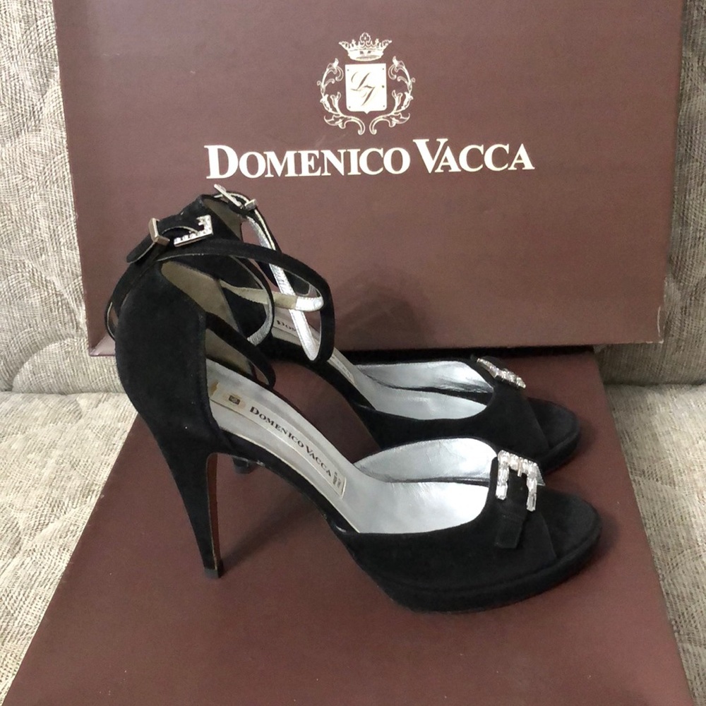 🌺NWT DOMENICO VACCA SUEDE PLATFORM HEELS SIZE 39.5